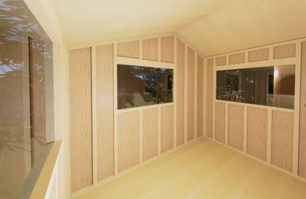Interior view of the Zelkova treehouse